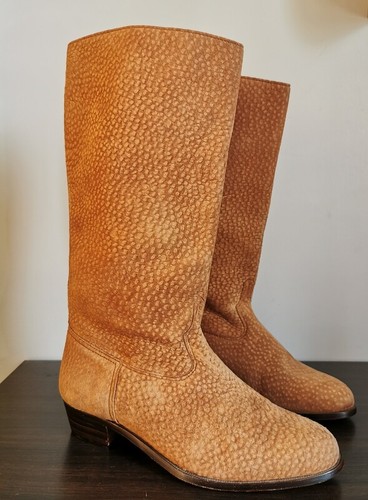 Paire bottes cuir - de,