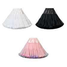 Jupon Dessous de Robe Tutu Superposé Crinoline Souple En Polyester Léger avec