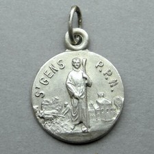 Saint Gens du Beaucet. Patron de la Provence. French Antique Religious Pendant.
