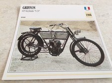Carte moto Griffon 615 bicylindre 5CV 1906 collection Atlas motorcycle France