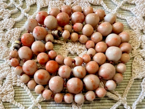 Collier ancien perles chute - perles, en