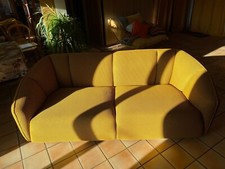 canape tissu jaune  cuir center modèle bergame