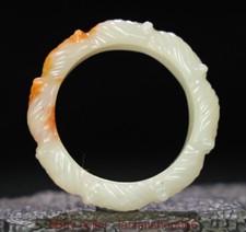 2 "rare Chine ancienne et tianju sculpté à la main Feng Shui cigale bague statue