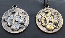 2 ancienne Médailles  )) OL / Olympique Lyonnais années 50-60  signé PENIN