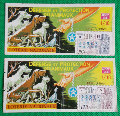 Lot billets loterie - loterie, 3
