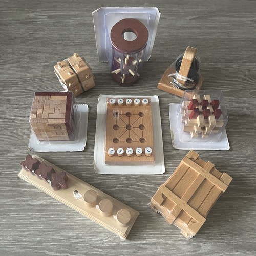 Casse tête bois set 8 - bois,