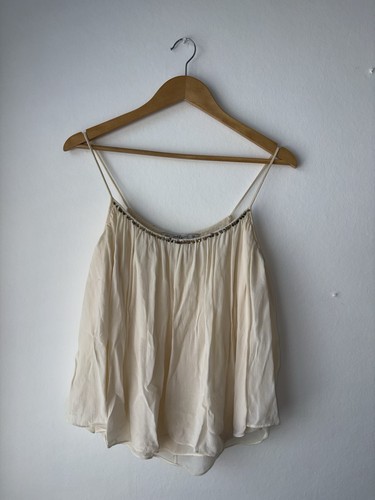 Zara cream beaded cami - beaded, flowy