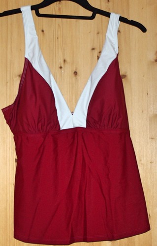 Haut tankini bordeaux blanc - de,