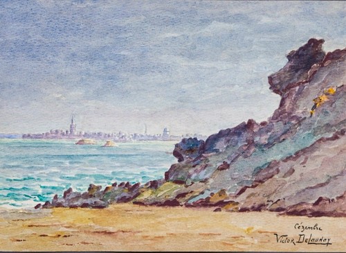 Aquarelle école française - aquarelle,