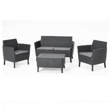 Salon Salemo Rotin Graphite