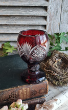ANCIEN VERRE GRAVE CRISTAL DE