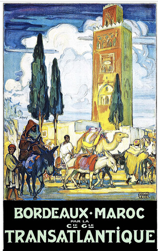 Affiche poster bordeaux maroc - affiche,