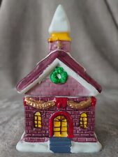 Boite église décor noël en