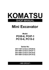 Komatsu PC05-6,PC07-1,PC10-6,PC15-2- Atelier Manuel - Reparaturhandbuch Papier