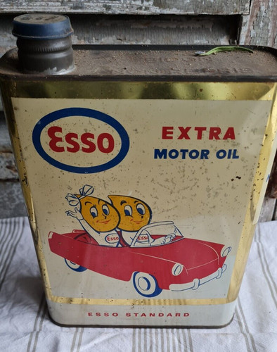 Ancien bidon huile esso - bidon, extra