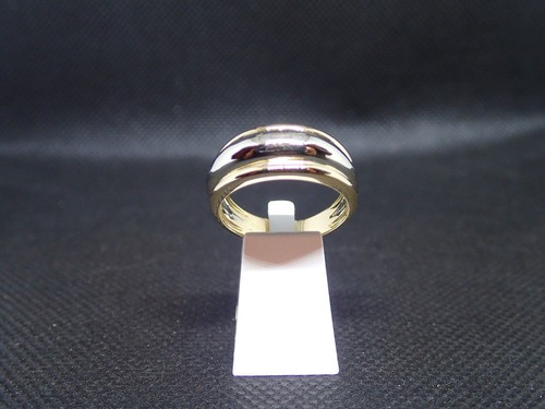 Bague bicolore 750 - en, 750/ème