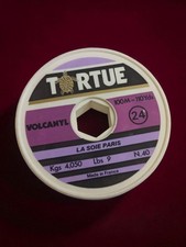 Bobine fil nylon Tortue ancien accessoire pêche vintage collection rétro