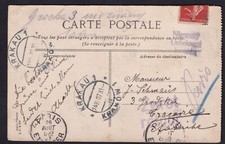 Carte Trouville pour l'Autriche- Retour vers Paris- 1907