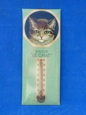 MIGNON Cute RARE ! THERMOMETRE ANCIEN Old thermometer - SAVON LE CHAT Soap Cat