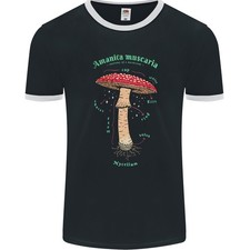T-Shirt Ringer Magique LSD Pour Hommes Anatomie Des Champignons