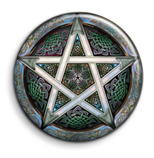 Culture celtique Pentagramme - Badge Epingle 38mm Button Pin