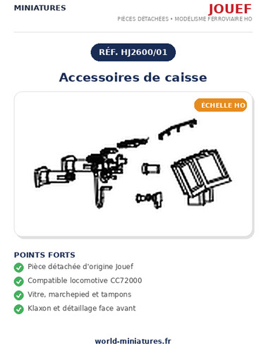 Jouef cc72000 accéssoires - ho,