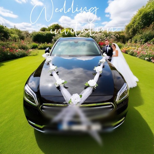 Voiture mariage décoration - voiture,