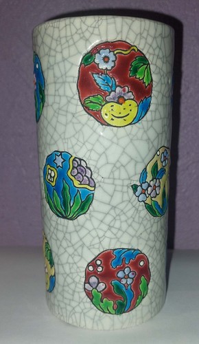 Vase rouleau emaux longwy - vase, de