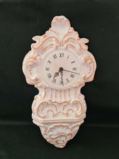 belle Pendule en faïence et terre cuite "MONIQUE ALBERT " Atelier du Loup 