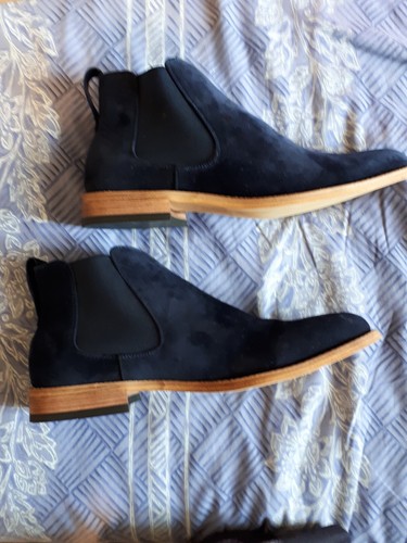 Bottines bleues homme aspect - bottines,