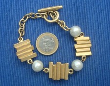 B36 Bracelet Métal Doré