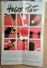 Affiche Hugo Pratt Poster Grand Palais Paris années 80 40x60 cm pliée en 4