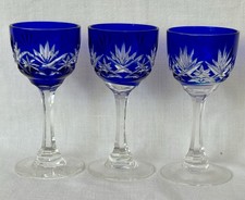 3 VERRES A LIQUEUR EN CRISTAL  DE  ST LOUIS MASSENET