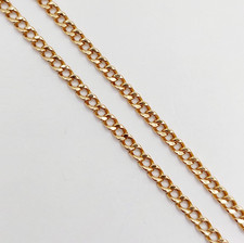 Chaine vintage or rose 18k mailles gourmettes 61 cm 14,00 gr