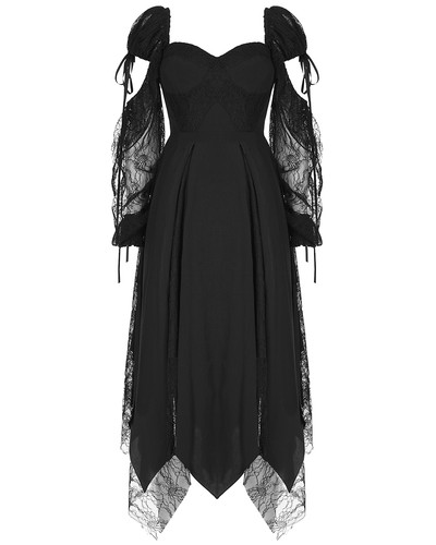 Robe maxi gothique dentelle - maxi, À