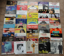 LOT (65) DE 50 DISQUES VINYLES  45T