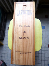 Ancienne BOITE à VIN décorée des COTEAUX de GLANES -AOÛT 1954