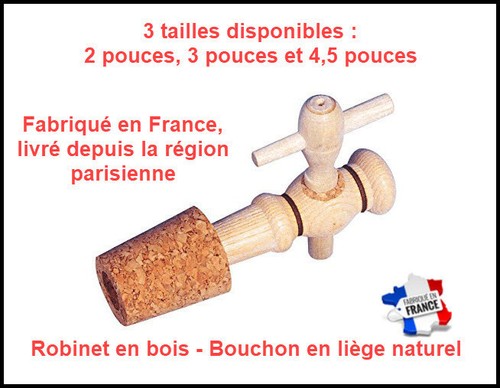 Robinet bois bouchon - -,