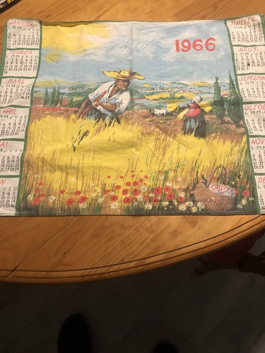 Calendrier tissu 1966 - calendrier,