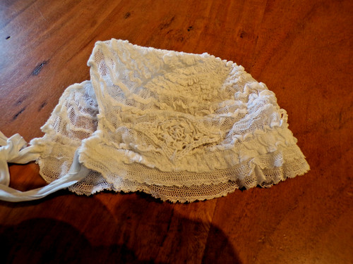 Ancien bonnet bébé - bonnet,