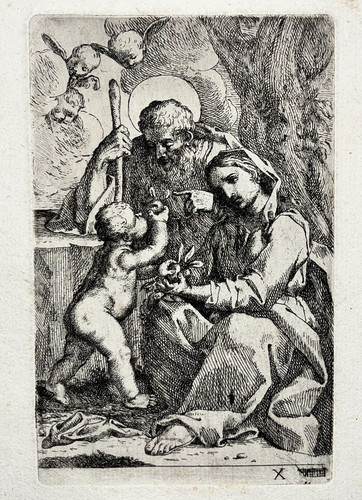 Sacra famiglia gravure eau - sacra,