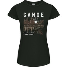 T-Shirt Femme Coupe Petite Canoë Aventure Canoë Kayak