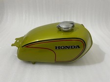 Honda CL350 Scrambler 1973 Candy Panther Gold Paint Steel Gas Tank + Cap + Ba...