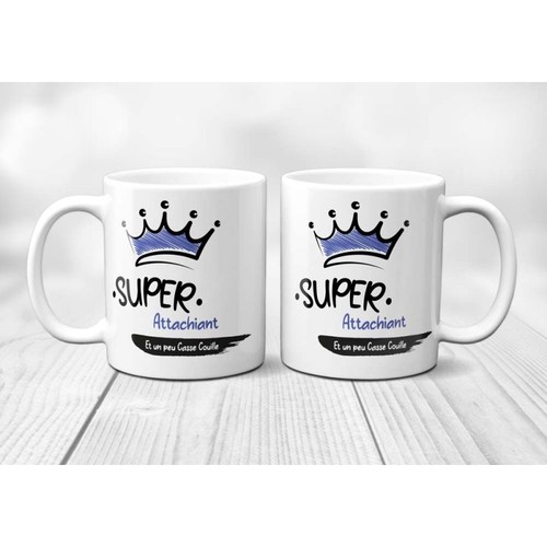 Mug humour super attachiant - mug, "super