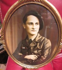 Beau portrait encadré d'époque d'un cadre CJF Chantiers de Jeunesse WW2 Pétain