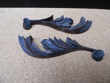 Deco meuble pendule horloge ou autres Fronton floral en Bois