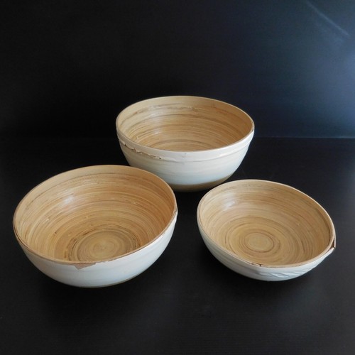 Coupes saladier bois bambou - coupes,