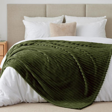 Plaid polaire vert - plaid,