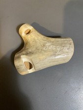 Sifflet double corne chevreuil? chasse, cynégétique chien signé Jacques Vintage