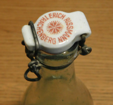 ancien WW2 vintage BOUTEILLE D'EAU erich rissmann trachenberg 0.5L DB Schlesien